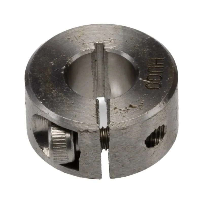 Huco Stainless Steel One Piece Shaft Collar Clamp Screw, Bore Diameter 8mm, Outside Diameter 18mm, Width 9mm 046102008