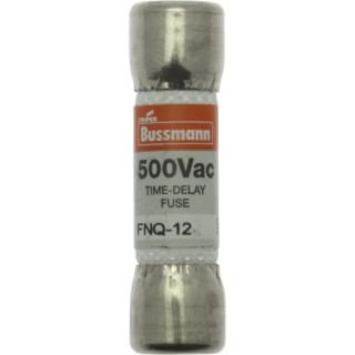 Eaton 12A T Ceramic Cartridge Fuse, 10 x 38 mm, 500V AC, Time Delay, Series FNQ FNQ-12