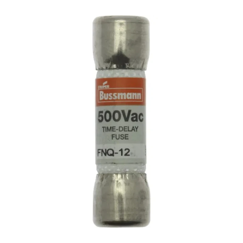 Eaton 12A T Ceramic Cartridge Fuse, 10 x 38 mm, 500V AC, Time Delay, Series FNQ FNQ-12