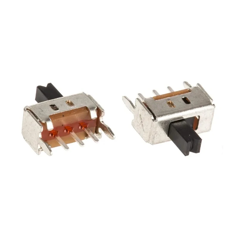KNITTER-SWITCH PCB Slide Switch SPDT Latching 100mA Silver over Nickel Plated Copper Alloy MFP113D