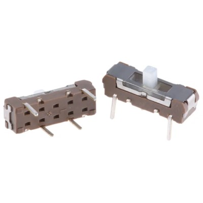 KNITTER-SWITCH PCB Slide Switch SPST On-On-On 200mA 30V dc Polyamide Actuator MMP131