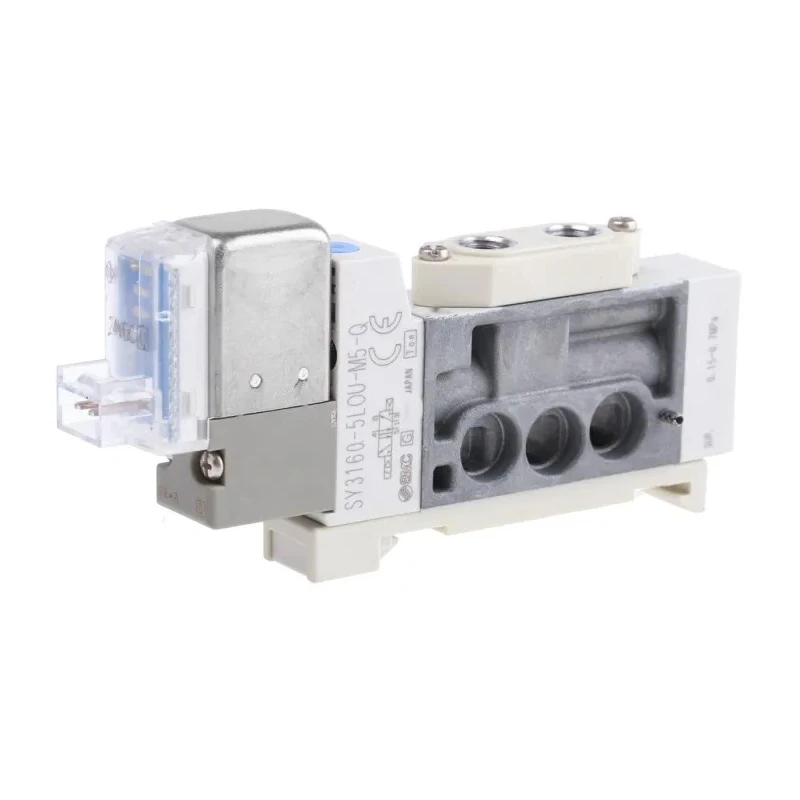 SMC Pneumatic Solenoid Valve with Metric M5 Port, 5 Port Solenoid, 24V DC, Die Cast Zinc Body, Halogenated Nitrile SY3000