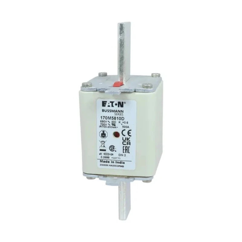 Eaton 500A Centred Tag Fuse NH2 690V High Speed Dual Indication Blade Tag 170M5810D