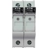 Eaton 30A Rail Mount Fuse Holder 2P-Pole Screw Terminal DIN 35 mm, 600V AC CHCC2DIU