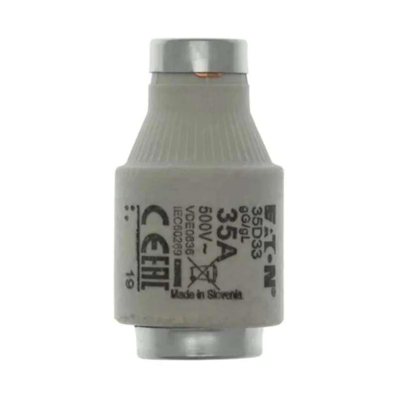 Eaton 35A 500V AC D3 Bottle Fuse with E33 Thread Size, gG Type 35D33