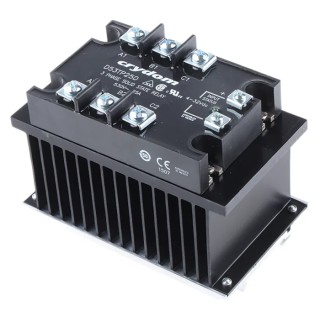 Crydom 55 A Load Solid State Relay, DIN Rail Mount, 530 V AC Load, 3-32 V DC Control HS103DR