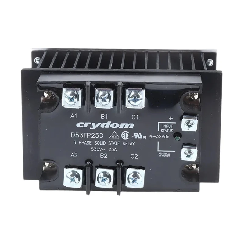Crydom 55 A Load Solid State Relay, DIN Rail Mount, 530 V AC Load, 3-32 V DC Control HS103DR