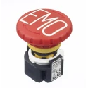 Idec XA Series Twist Release Emergency Stop Push Button, Panel Mount, 16 mm Cutout, 2 NC, IP65 XA1E-BV402RH-EMO
