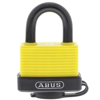 ABUS Keyed Aluminium Steel Safety Padlock Weatherproof Keyed Alike 8mm Shackle 53mm Body 70AL/45 YELLOW KA