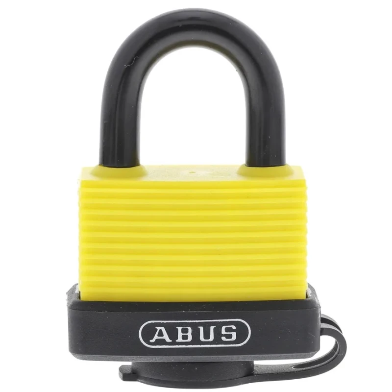 ABUS Keyed Aluminium Steel Safety Padlock Weatherproof Keyed Alike 8mm Shackle 53mm Body 70AL/45 YELLOW KA