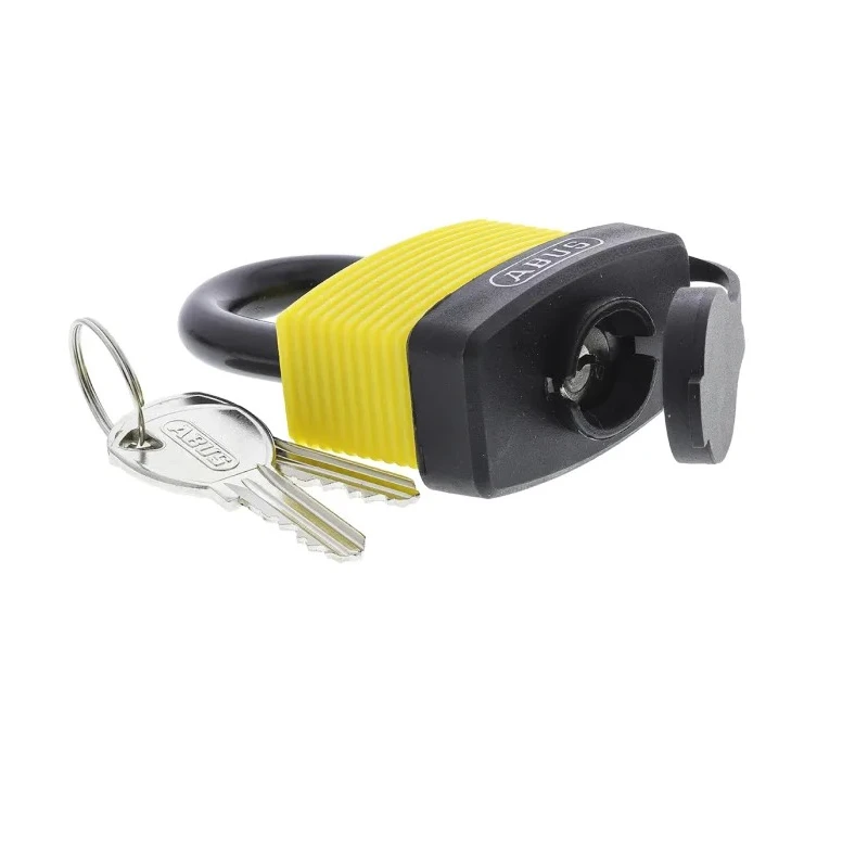 ABUS Keyed Aluminium Steel Safety Padlock Weatherproof Keyed Alike 8mm Shackle 53mm Body 70AL/45 YELLOW KA