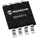 Microchip 512 kB Serial EEPROM 8-Pin SOIC Serial-I2C with 900 ns Access Time 24AA512-I/SN