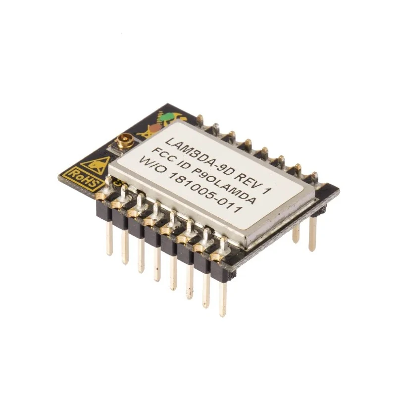RF Solutions LoRa Module 10mW Maximum Output Power, -130dBm Receiver Sensitivity, SPI Interface, 1.8V-3.3V Supply LAMBDA-9D