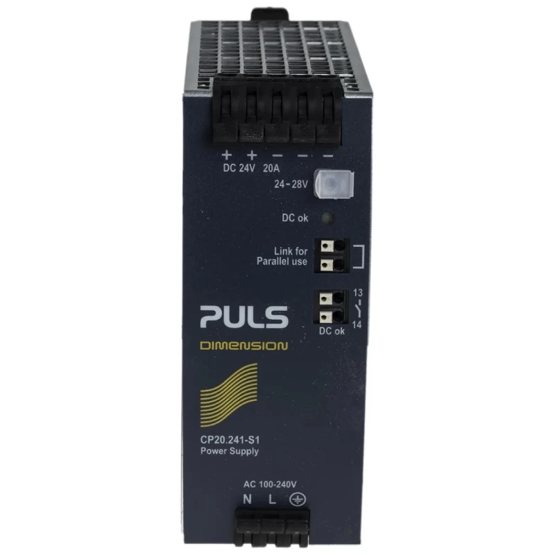 PULS DIN Rail Power Supply 24 V dc, 480 W, 20 A Output, 100-240 V ac Input CP20.241-S1