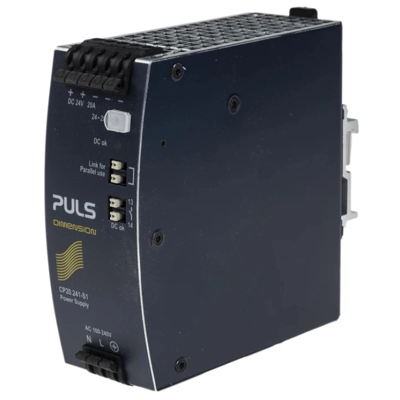 PULS DIN Rail Power Supply 24 V dc, 480 W, 20 A Output, 100-240 V ac Input CP20.241-S1