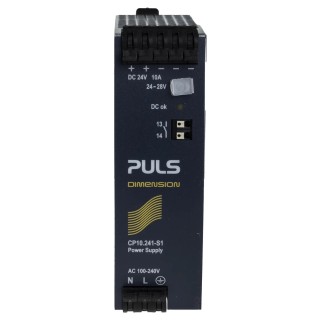 PULS DIN Rail Power Supply 24 V DC, 10 A Output, 240 W Power, 100-240 V AC Input CP10.241-S1