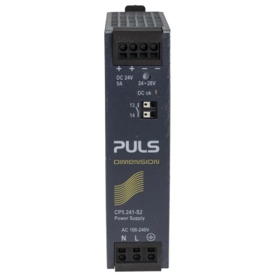 PULS CP DIN Rail Power Supply 150 V DC, 240 V AC Input, 24 V DC 5 A Output, 120 W CP5.241-S2