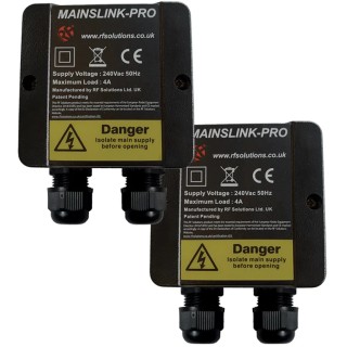 RF Solutions Remote Control System 869.5 MHz 2 Channels 230V AC 5 km Range MAINSLINKPRO