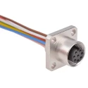 binder Female 8 Way M12 Sensor Actuator Cable 200 mm Polyamide Jacket 60V IP68 09-3488-00-08