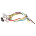 binder Female 8 Way M12 Sensor Actuator Cable 200 mm Polyamide Jacket 60V IP68 09-3488-00-08