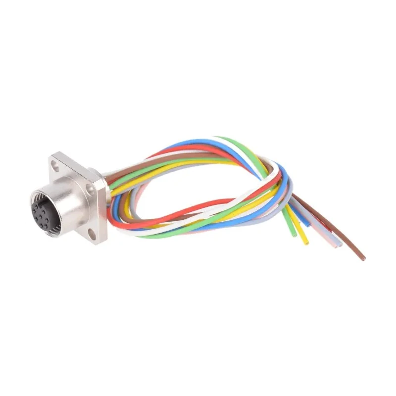 binder Female 8 Way M12 Sensor Actuator Cable 200 mm Polyamide Jacket 60V IP68 09-3488-00-08