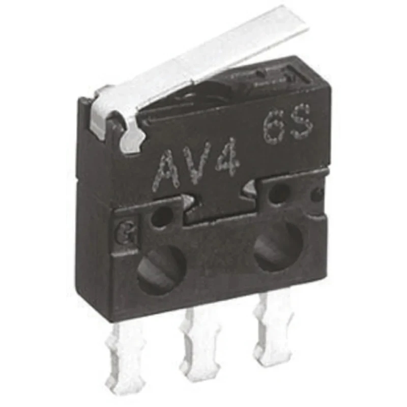 Panasonic Hinge Lever Micro Switch, Snap-In Latch, Solder Terminal, 100mA, 30V dc, AV402461