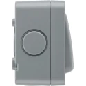 BG Electrical Grey 2 Way Rocker 1 Gang Surface Mount Light Switch IP66 20A 250V Polycarbonate Storm Series WP12-02