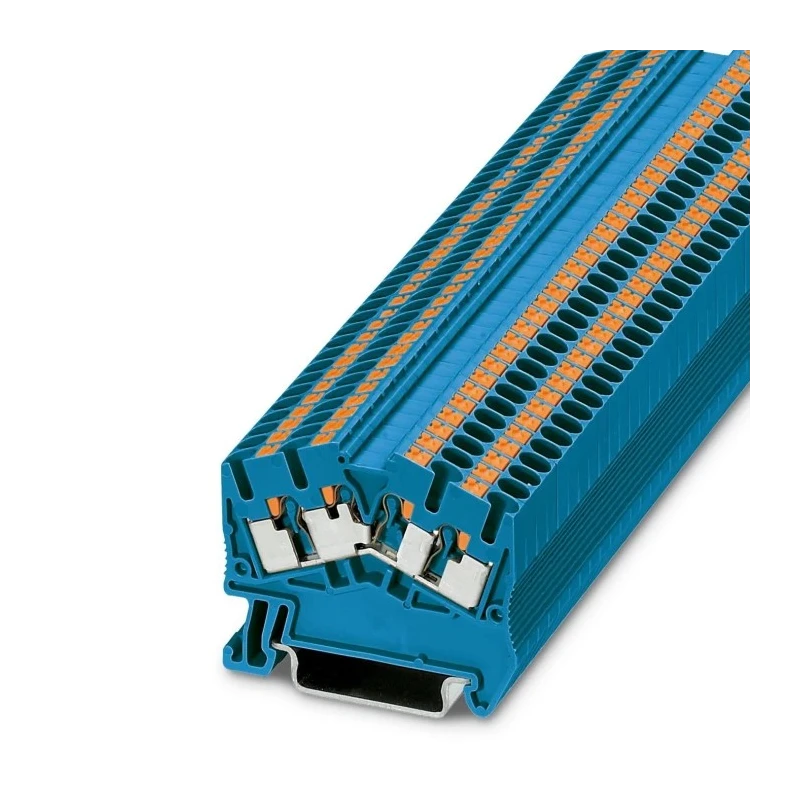 Phoenix Contact PTS 2.5-QUATTRO BU Feed Through Terminal Block Blue 0.14mm² to 4 mm² Push-in 1-Level 3212002