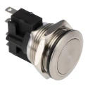 Bulgin Push Button Switch, Momentary SPST, Panel Mount, 19.2 mm Cutout, IP66, 5A 28V DC 250V AC MP0031