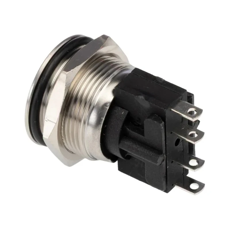 Bulgin Push Button Switch, Momentary SPST, Panel Mount, 19.2 mm Cutout, IP66, 5A 28V DC 250V AC MP0031