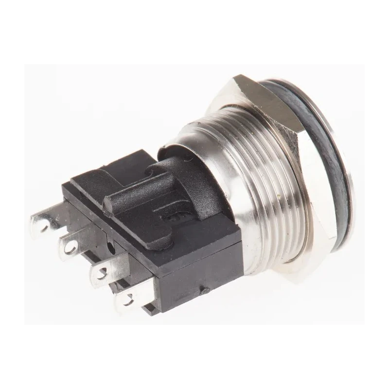 Bulgin Push Button Switch, Momentary SPST, Panel Mount, 19.2 mm Cutout, IP66, 5A 28V DC 250V AC MP0031