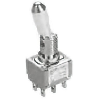 TE Connectivity Panel Mount Toggle Switch DPDT On-Off-On 12 V dc 112 V ac 5A 1825139-1