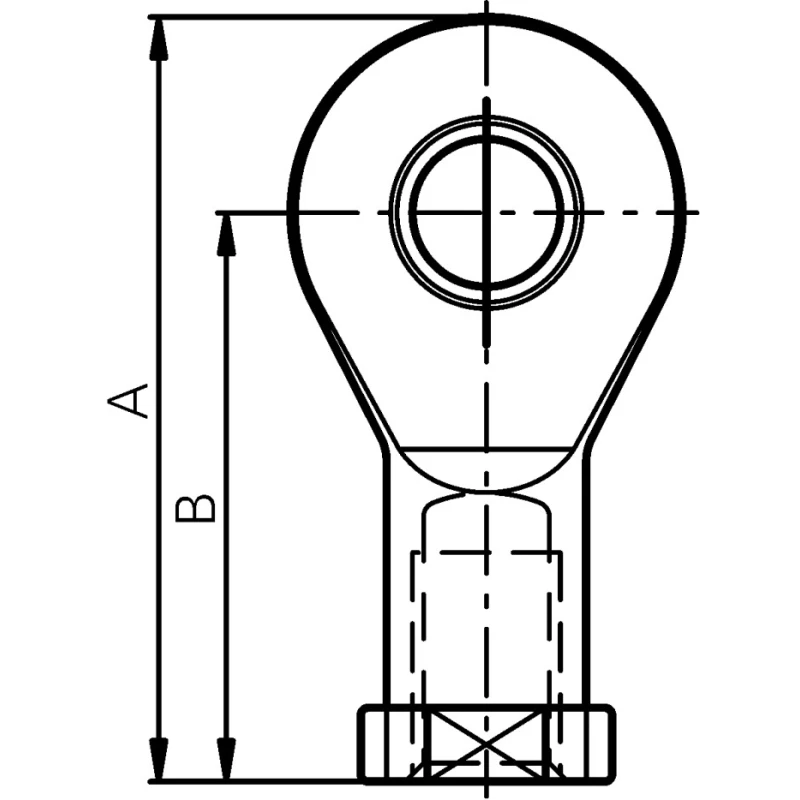 Igus M8 Female Igumid G Rod End, 8mm Bore Metric EBRM-08