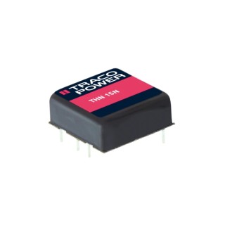TRACOPOWER High Efficiency 15 W DC/DC Converter, 15V dc Output, 500mA, Dual Output, Through Hole Mount THN 15-2423N