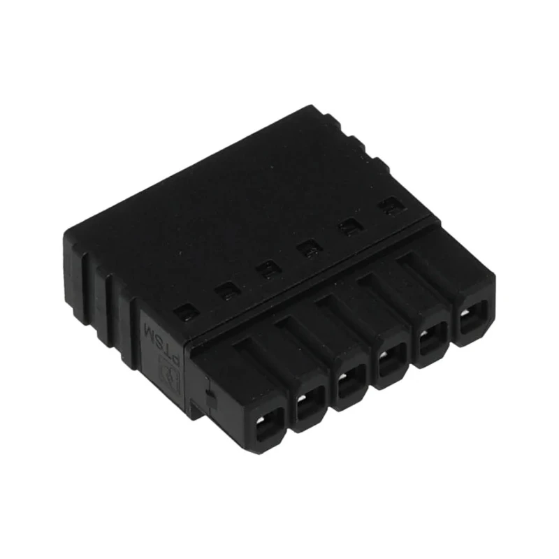 Phoenix Contact PTSM 0.5/6-P-2.5 Series Pluggable Terminal Block, 6-Contact, 2.5 mm Pitch, 1 Row, 160V, 6A Current 1778874