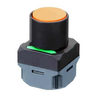 Omron Illuminated Push Button Complete Unit, Momentary Operation, 24 mm Cutout, Green Red Yellow LED, IP65 A2W-TB-WC1 EU2BY