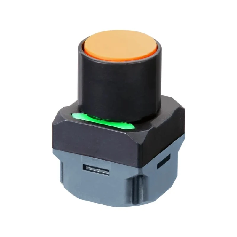 Omron Illuminated Push Button Complete Unit, Momentary Operation, 24 mm Cutout, Green Red Yellow LED, IP65 A2W-TB-WC1 EU2BY