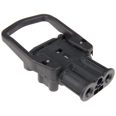 Anderson Power Products E32 Series 2 Way Female Battery Connector, Straight Feed Through, Nylon Housing, Silver E32570-100