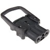 Anderson Power Products E32 Series 2 Way Female Battery Connector, Straight Feed Through, Nylon Housing, Silver E32570-100