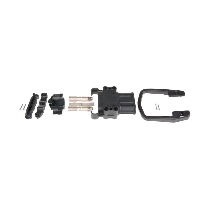 Anderson Power Products E32 Series 2 Way Female Battery Connector, Straight Feed Through, Nylon Housing, Silver E32570-100