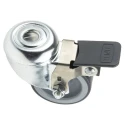 Tente Swivel Castor with Brakes, 100 kg Load Capacity, 50 mm Thermoplastic Rubber Wheel, Pressed Steel 2475YGO050P30-11