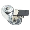 Tente Swivel Castor with Brakes, 100 kg Load Capacity, 50 mm Thermoplastic Rubber Wheel, Pressed Steel 2475YGO050P30-11