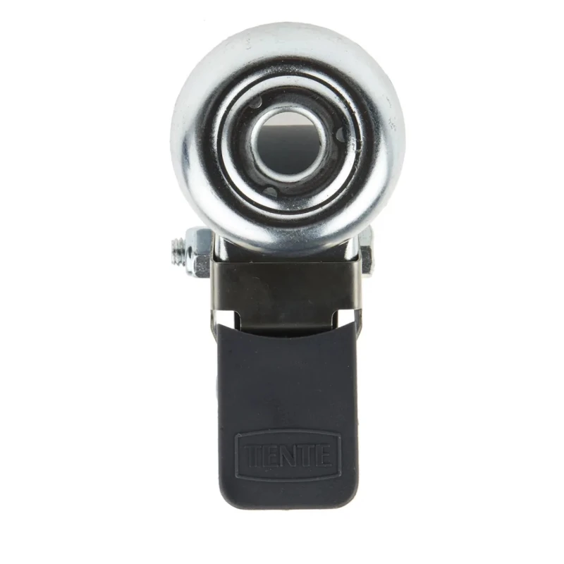 Tente Swivel Castor with Brakes, 100 kg Load Capacity, 50 mm Thermoplastic Rubber Wheel, Pressed Steel 2475YGO050P30-11