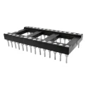 RS PRO 2.54 mm Pitch Vertical 28 Way Through Hole Turned Pin Closed Frame DIL Socket 3A 183-1573