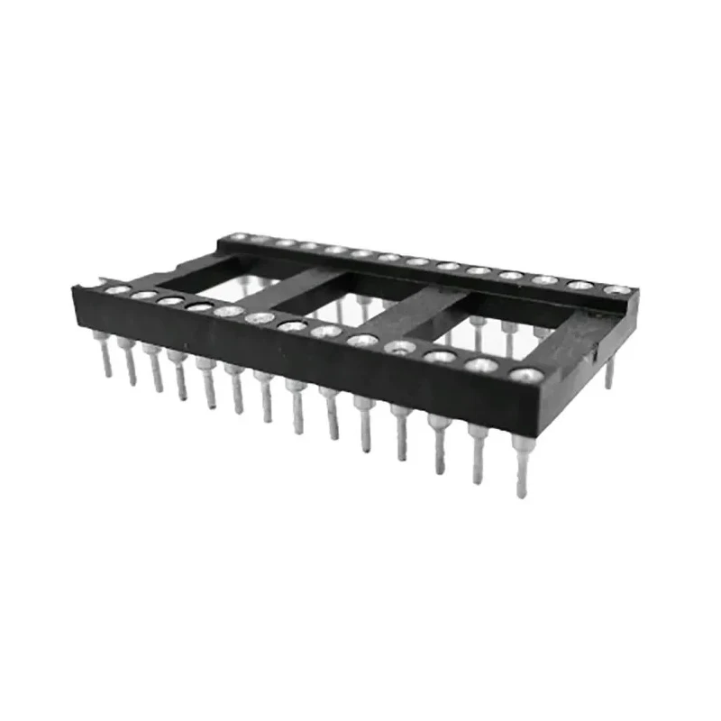 RS PRO 2.54 mm Pitch Vertical 28 Way Through Hole Turned Pin Closed Frame DIL Socket 3A 183-1573