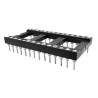 RS PRO 2.54 mm Pitch Vertical 28 Way Through Hole Turned Pin Closed Frame DIL Socket 3A 183-1573