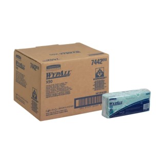 WYPALL WypAll Green Cloths for General Cleaning, Dry Use, Bag of 50 Per Pack, 416 x 245 mm, Repeat Use 7442