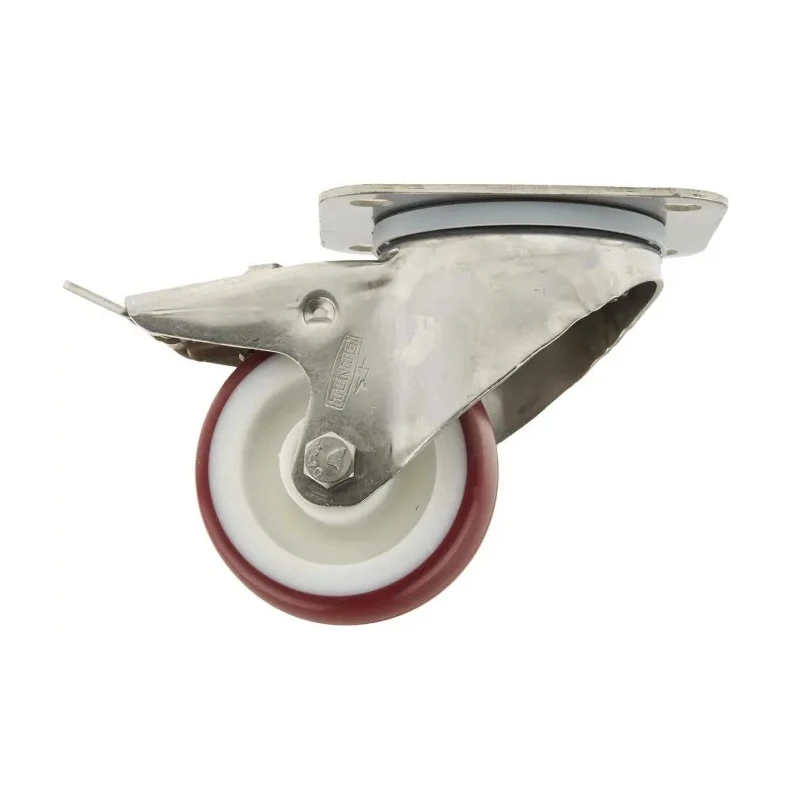 Tente Swivel Castor Stainless Steel Frame 200 kg Capacity 80 mm Polyurethane Wheel 8477UAD080P62