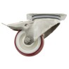 Tente Swivel Castor Stainless Steel Frame 200 kg Capacity 80 mm Polyurethane Wheel 8477UAD080P62