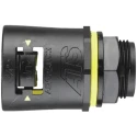 Adaptaflex Black Polyamide 66 Conduit Fitting, 16 mm Nominal Size, M16 Thread, IP68 IP67 IP66 7TCA296170R0105 AT16/M16/A/BLY